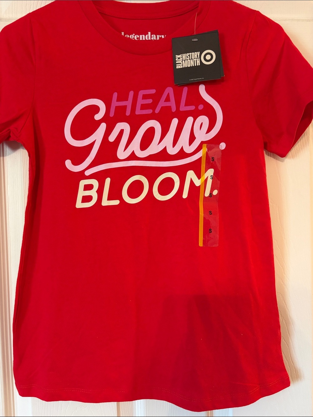 Legendary Rootz NWT Red Heal Grow Bloom Short Sleeve Tee Sz S
